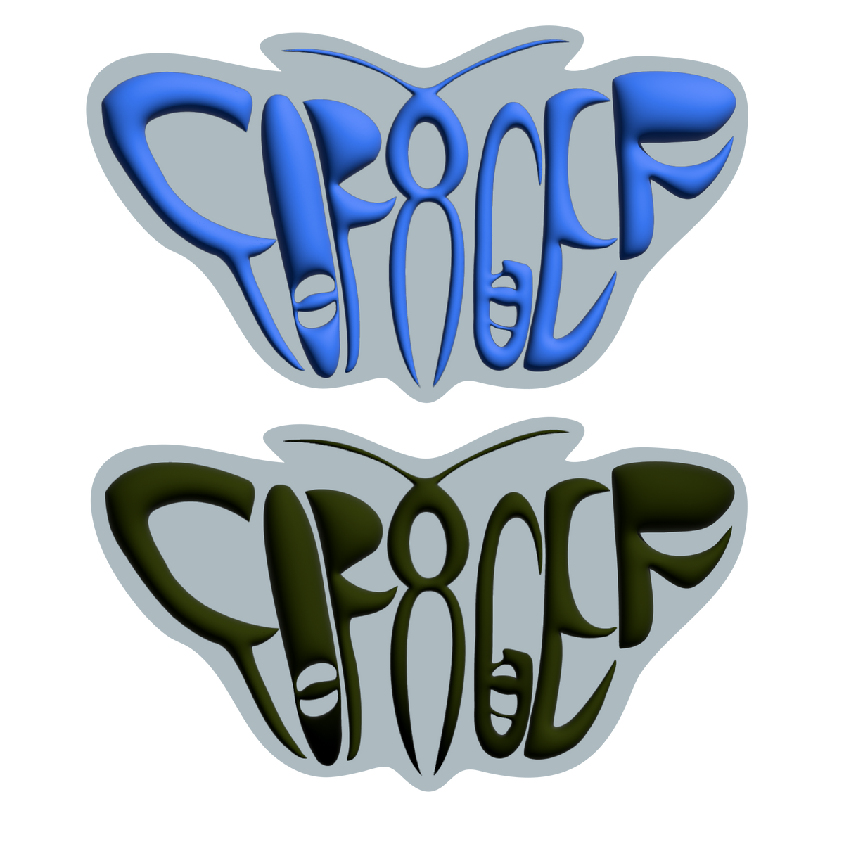 Blue + Green Moth Sticker Pack